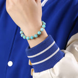 Bracelet Amazonite pierre bleue