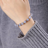 Bracelet Calcedoine pierre Bleue