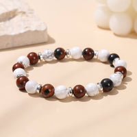 Bracelet Howlite pierre Obsidienne