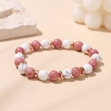 Bracelet Howlite pierre Rhodonite