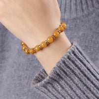 Bracelet Jade miel pierre Jaune