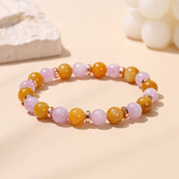 Bracelet Kunzite pierre Jade miel