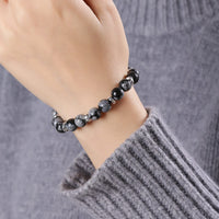 Bracelet Obsidienne neige lithotherapie vertus