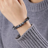 Bracelet Obsidienne neige pierre