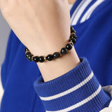 Bracelet Obsidienne rainbow lithotherapie vertus