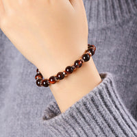 Bracelet Oeil de taureau pierre Rouge