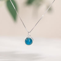 Collier Argent 925 et Apatite