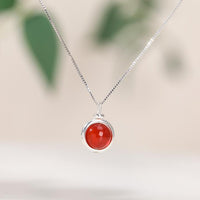 Collier Argent 925 et Cornaline