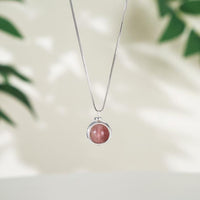 Collier Argent 925 et Quartz Rose